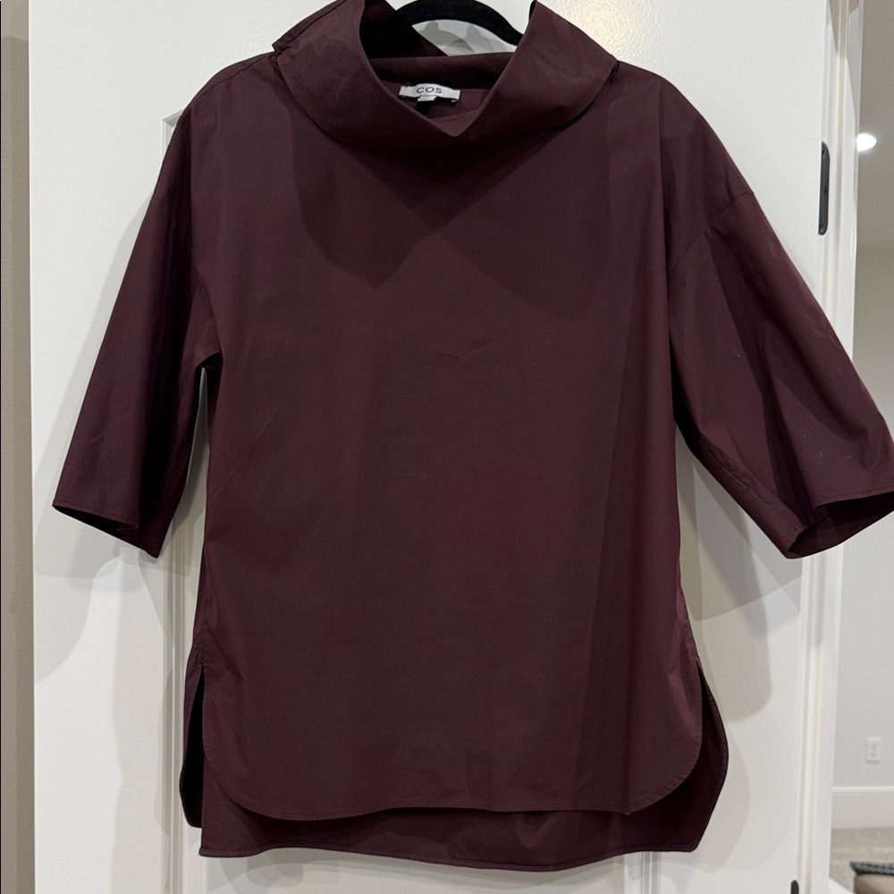 COS Deep Burgundy Blouse